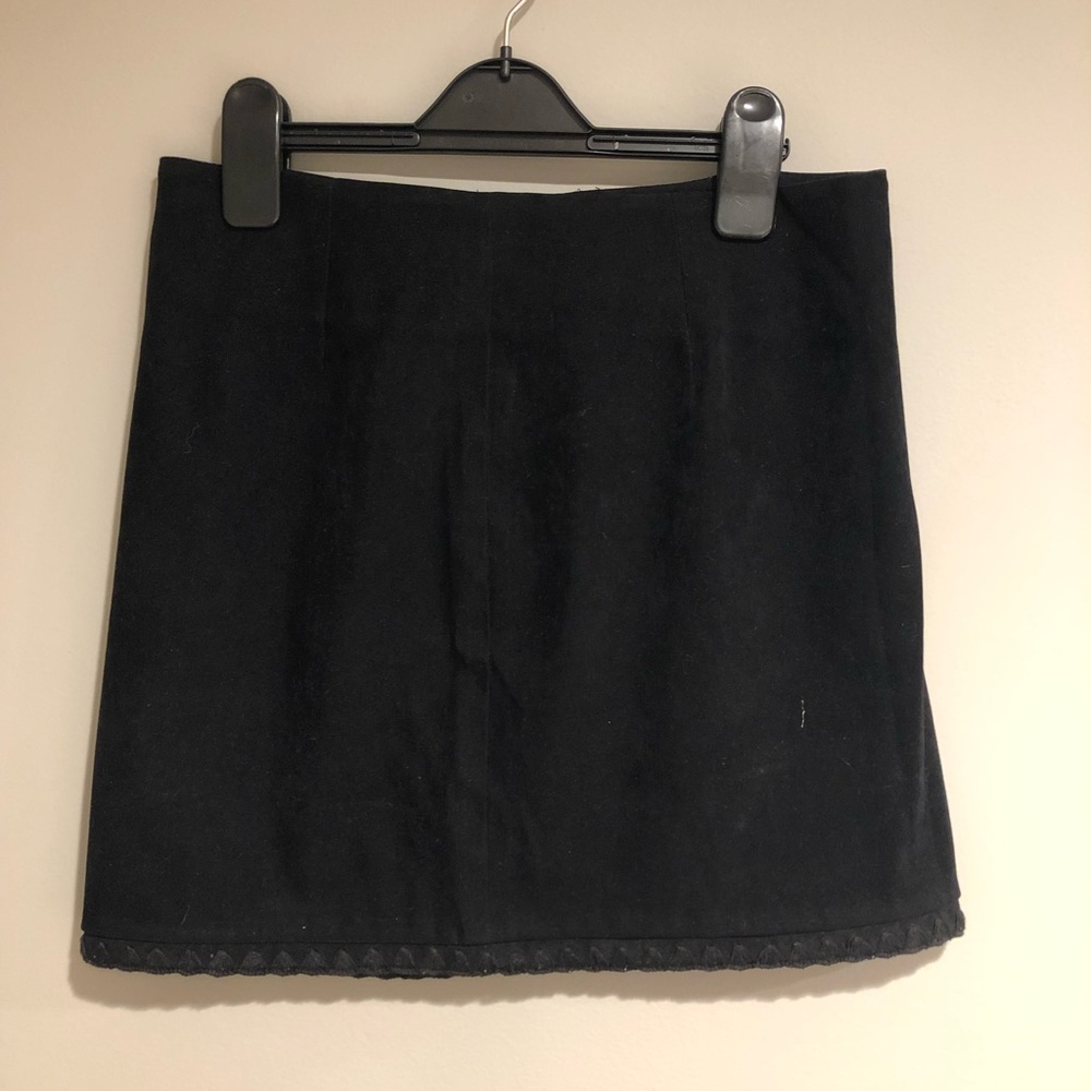 Black mini skirt